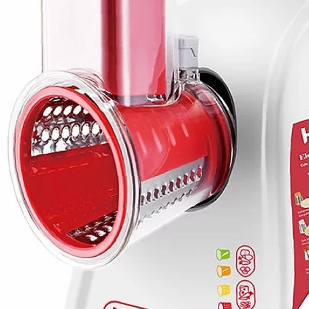 Hoomei® Ηλεκτρικός Πολυκόφτης - Πολτοποιητής 5 σε 1 Φρούτων & Λαχανικών 150W Κόκκινος HM-6135